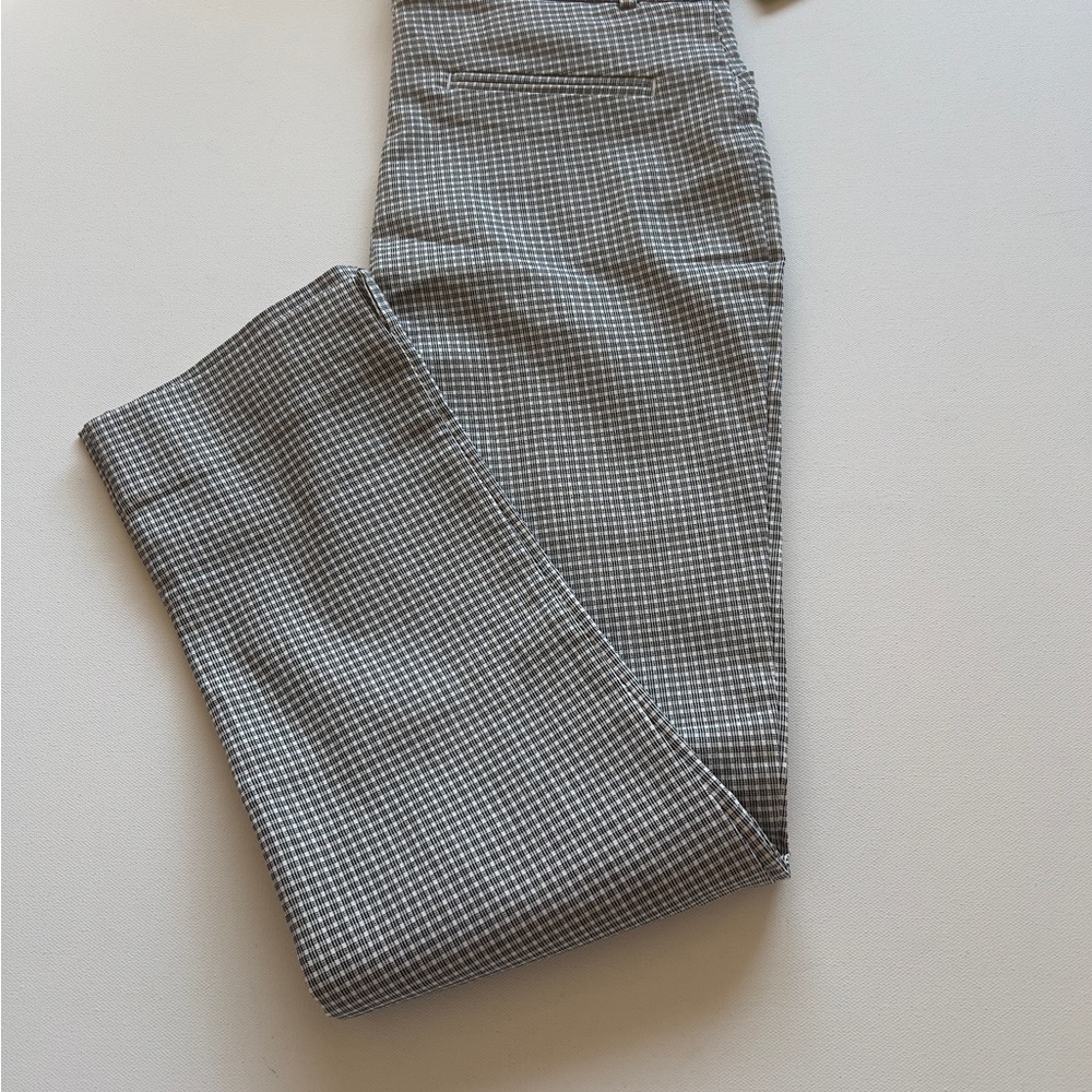 NWT Women's Hilary Radley Pant Small Black White Striped Flat Front Size Small